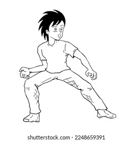 Diseño del niño de la caricatura al colorido