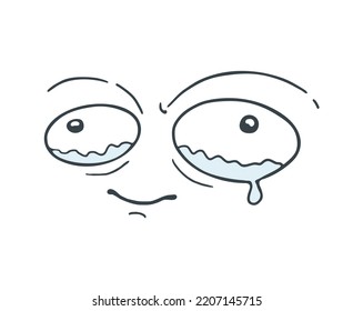 Design of cartoon cry eyes