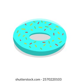 Design cartoon of a donut with sprinkles on top