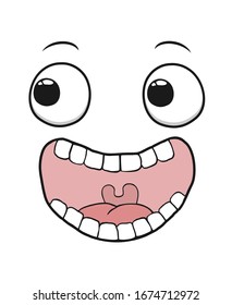 Design of cartoon eyes looking