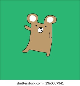 design cartoon rat cute