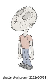 Design of cartoon zombie draw