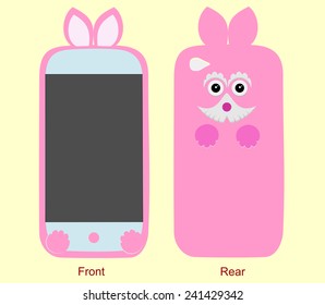 Design case for mobile phone front and rear