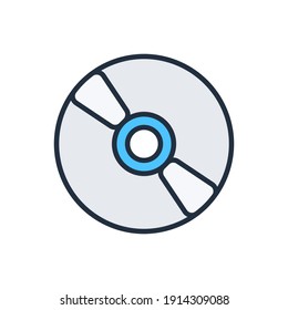 The design of the cassette disc user interface flat outline color icon pack vector illustration, this vector is suitable for icons, logos, illustrations, stickers, books, covers, etc.