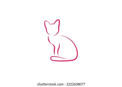 Diseñar una línea con el logotipo de un gato que se ajuste a su negocio.