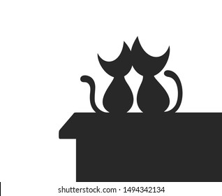 design of cats in love illustration