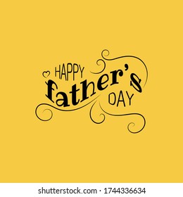 Design for celebrating Happy fathers day. Template for greeting card, Banner, flyer, invitation, congratulation, poster design. Vector illustration. 