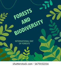 Design for celebrating International Day of Forest, march 21th in vector Illustration.