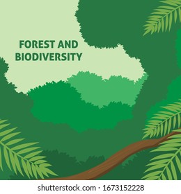 Design for celebrating International Day of Forest, march 21th in vector Illustration.