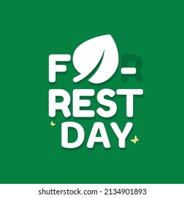 Design for celebrating International Day of Forest, march 21th in vector Illustration.