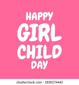 Design for celebrating International Day Of The Girl Child, October 11th in vector illustration