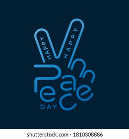 Design for celebrating international day of peace. happy world peace day greeting. vector illustration