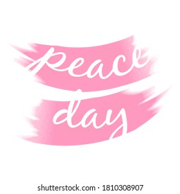 Design for celebrating international day of peace. happy world peace day greeting. vector illustration