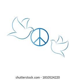 Design for celebrating international day of peace. happy world peace day greeting. vector illustration