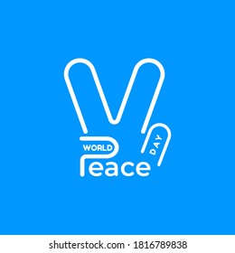 Design for celebrating international day of peace. Happy world peace day greeting. Vector illustration