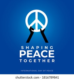 Design for celebrating international day of peace. Happy world peace day greeting. Vector illustration