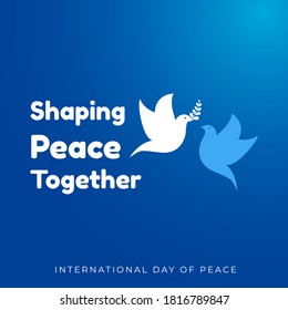 Design for celebrating international day of peace. Happy world peace day greeting. Vector illustration