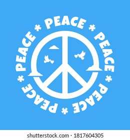 Design for celebrating international day of peace. happy world peace day greeting. vector illustration