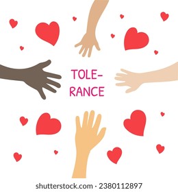 design for celebrating international day of tolerance in vector