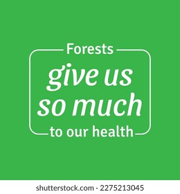 Design for celebrating international forest day with healthy forest for healthy people theme