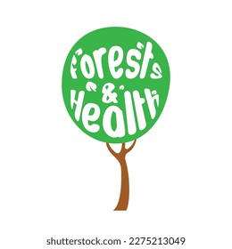 Design for celebrating international forest day with healthy forest for healthy people theme