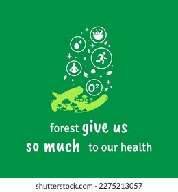 Design for celebrating international forest day with healthy forest for healthy people theme