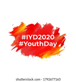 Design for celebrating International youth day event. August 12. Campaign vector illustration with youth engagement for global action theme