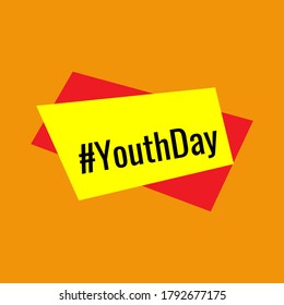 Design for celebrating International youth day event. August 12. Campaign vector illustration with youth engagement for global action theme