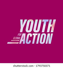 Design for celebrating International youth day event. August 12. Campaign vector illustration with youth engagement for global action theme