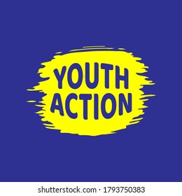 Design for celebrating International youth day event. August 12. Campaign vector illustration with youth engagement for global action theme