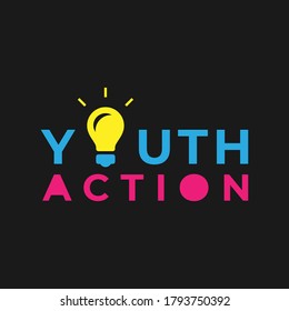 Design for celebrating International youth day event. August 12. Campaign vector illustration with youth engagement for global action theme