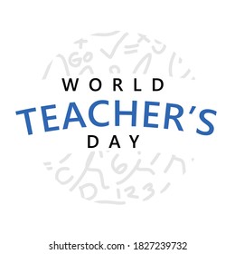 Design for celebrating teacher's day vector illustration. happy teacher's day greeting