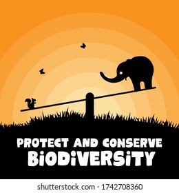 Design for celebrating world environment day withh biodiversity theme