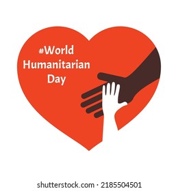 Design for celebrating world humanitarian day. vector