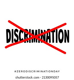 A Design For Celebrating Zero Discrimination Day, March 1st. Vector