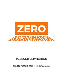 ein Design zum Feiern der Null-Diskriminierung Tag, 1. März. Vektorgrafik