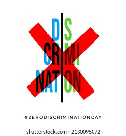 a design for celebrating zero discrimination day, march 1st. vector