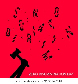 a design for celebrating zero discrimination day, march 1st. vector