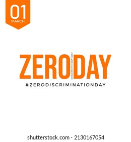 a design for celebrating zero discrimination day, march 1st. vector