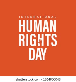 Design for celebration the Human Rights Day with recover better - stand up for human right theme. Web banner for social equality.