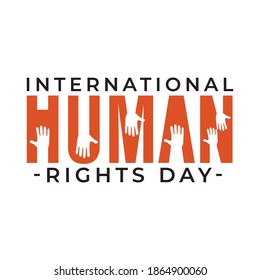 Design for celebration the Human Rights Day with recover better - stand up for human right theme. Web banner for social equality.
