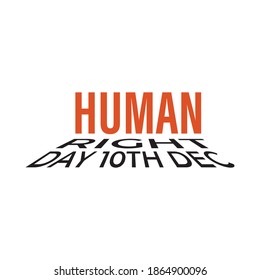 Design for celebration the Human Rights Day with recover better - stand up for human right theme. Web banner for social equality.