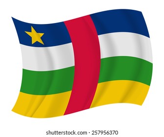 design Central African Republic flag waving vector