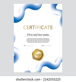 Design of certificate, diploma, modern geometric design vector
