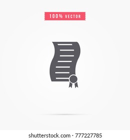 design of certificate icon