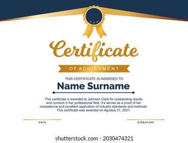 DESIGN CERTIFICATE WHITE BLUE GOLD