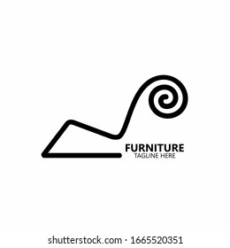 Design-Sessel Logo-Vektorillustration Vorlage.