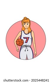 Design character basketball player illustration
