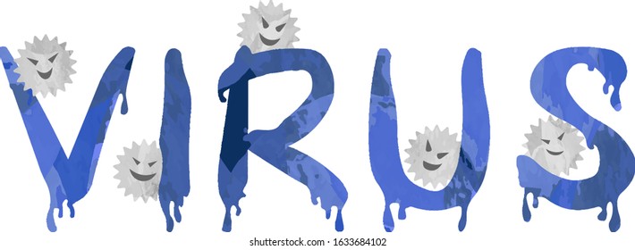 Design character a camouflage pattern with gray viruses 