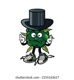 Entwerfen Sie mit Zauberhut Kannabisblattknospen